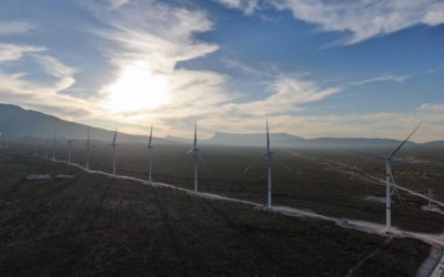 Construcción de la planta eólica Mezquite, 250 MW